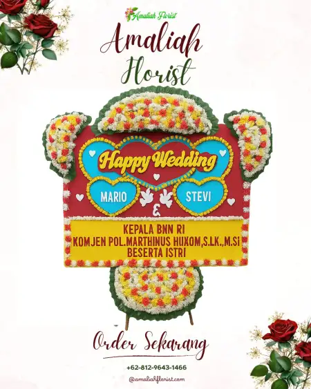 Papan Bunga Pernikahan Aur Mulio